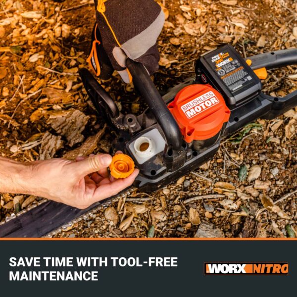Nitro 40V 16  Cordless Chainsaw WG385 Power Share Battery Chainsaw 59 ft/s Chain Speed Dual Safety Protection - Image 4