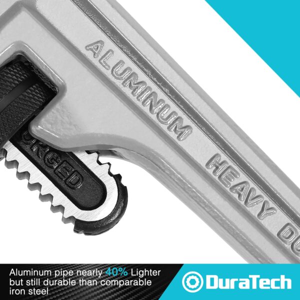 DURATECH 3-Piece Heavy Duty Aluminum Straight Pipe Wrench Set - Image 5