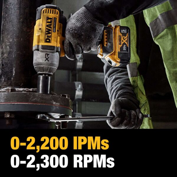 20V MAX Cordless Impact Wrench Kit, 1/2  Hog Ring With 4-Mode Speed (DCF900P1) - Image 5