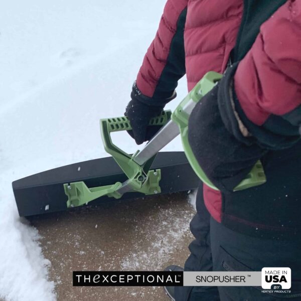 TheXceptional Easy Doze-It 36  SnoPusher | Ergonomic Push Plow Shovel with 2 Handle Grips - Image 9