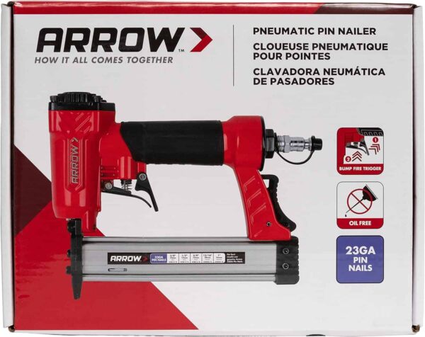 Arrow PT23G 23 Gauge Compact Pneumatic Pin Nail Gun, Oil-Free, Fits 3/8”, 1/2”, 5/8”, 13/16” and 1” Nails - Image 9
