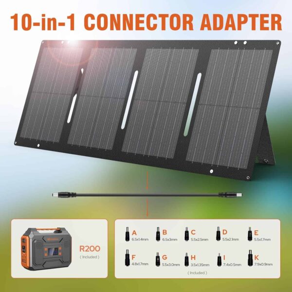 ZeroKor Portable Solar Generator, 300W Portable Power Station with Foldable 60W Solar Panel - Image 7