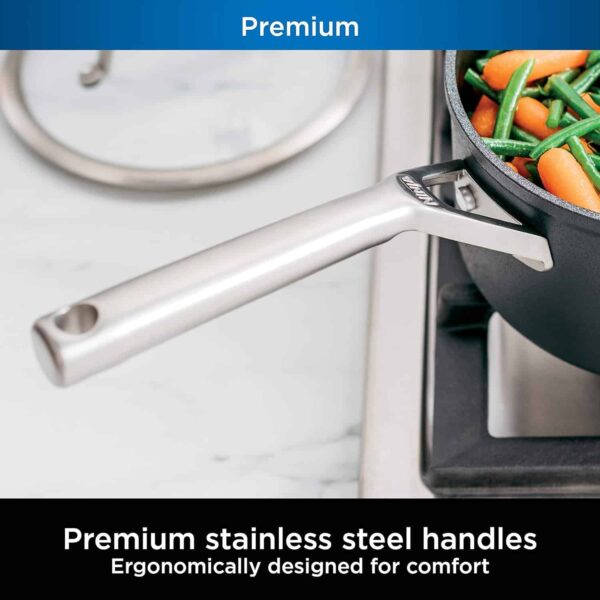 C30235 Foodi NeverStick Premium 3.5-Quart Saucepan, Slate Grey - Image 8