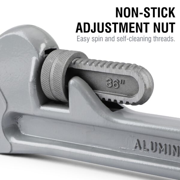 Olympia Tools Aluminum Pipe Wrench 01-636, 36 Inches, Gray - Image 8