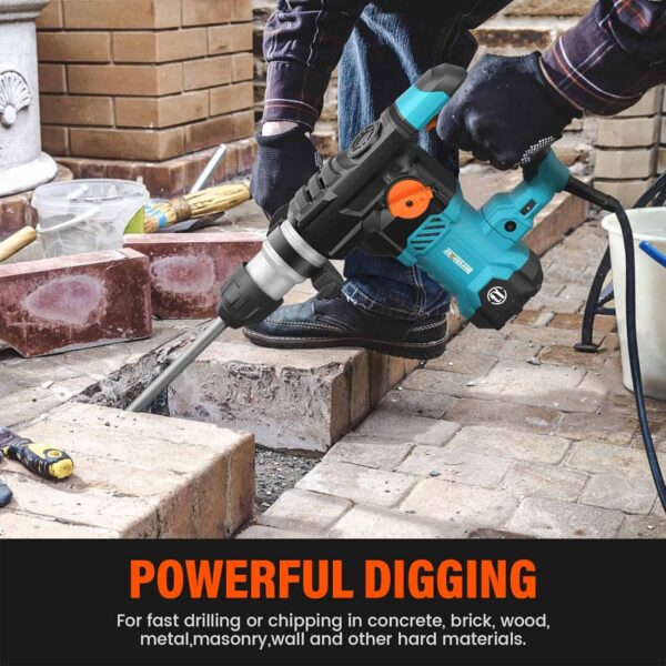 Berserker 1-1/4  SDS-Plus Rotary Hammer Drill with Vibration Control,Safety Clutch,12.5 Amp - Image 5