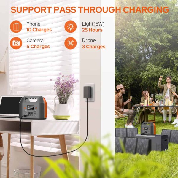 EnginStar Portable Power Station 150W 155Wh Solar Generator 110V 42000mAh Portable Power Bank w/AC Outlet - Image 6