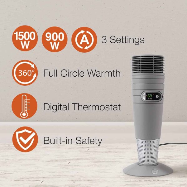 Heating Space Heater, 25 , Grey 6462 - Image 3