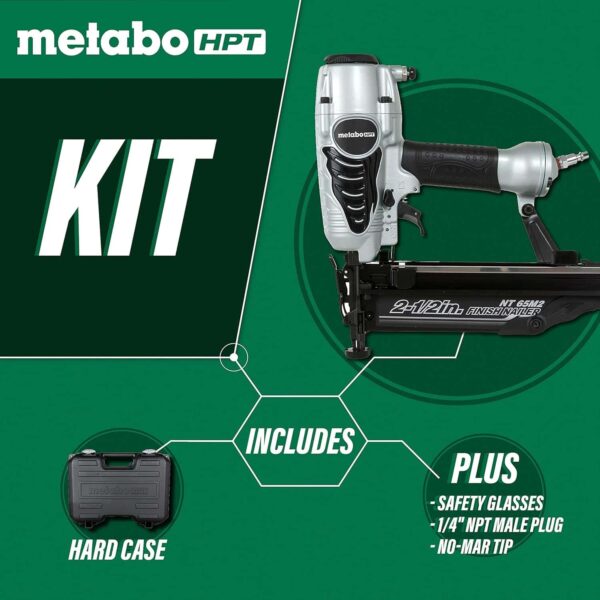 HPT Finish Nailer | 16 Gauge Finish Nails   1-Inch up to 2-1/2-Inch | Integrated Air Duster | 5-Year Warranty | NT65M2S - Image 4