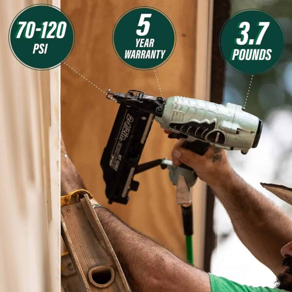 HPT Finish Nailer | 16 Gauge Finish Nails   1-Inch up to 2-1/2-Inch | Integrated Air Duster | 5-Year Warranty | NT65M2S - Image 2