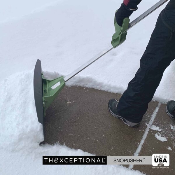 TheXceptional Easy Doze-It 36  SnoPusher | Ergonomic Push Plow Shovel with 2 Handle Grips - Image 6