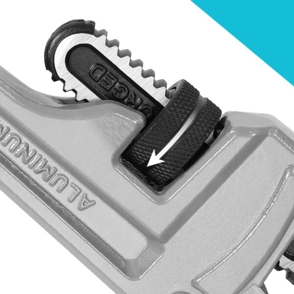 DURATECH 3-Piece Heavy Duty Aluminum Straight Pipe Wrench Set - Image 4