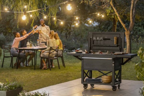 Keter 89.8 Quarts Wheeled Serving Station/Cart , Gray/Light Gray - Image 3