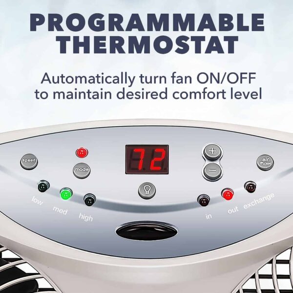 Bionaire 8.5  Digital Window Fan w/ Remote | Cool   Exhausts Air - Image 4