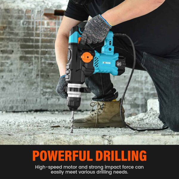 Berserker 1-1/4  SDS-Plus Rotary Hammer Drill with Vibration Control,Safety Clutch,12.5 Amp - Image 6