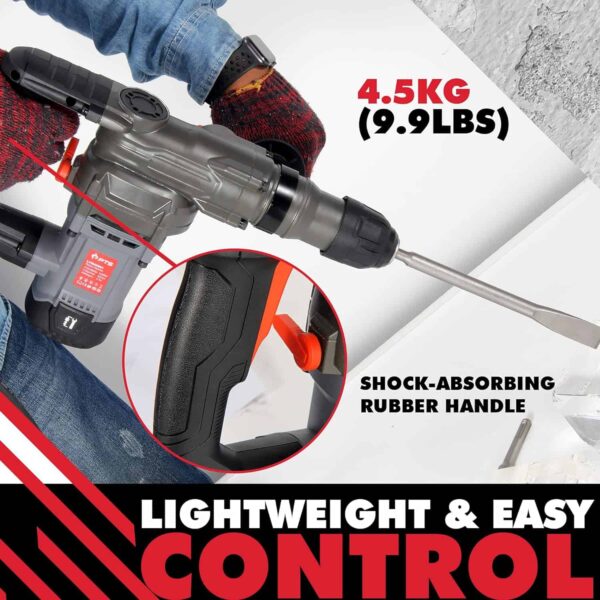 PTS Corded Rotary Hammer Drill 1”26mm 10Amp 110V Combination Rotary Hammer - Image 4