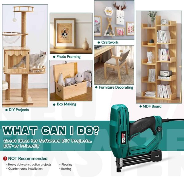 Electric Brad Nailer, NEU MASTER NTC0040 Electric Nail Gun/Staple Gun - Image 3