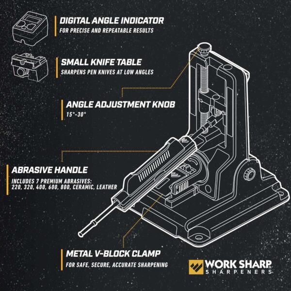 Work Sharp Professional Knife Sharpener   Exact Angles, Razor Sharp Results - Image 3