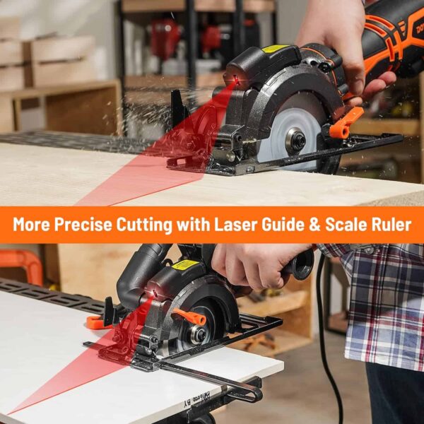 DOVAMAN Circular Saw, 5.8A Mini Circular Saw - Image 2