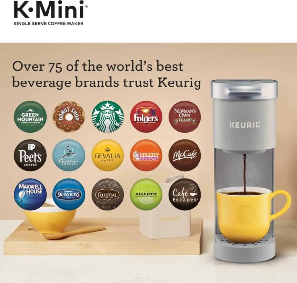 K-Mini Single Serve Coffee Maker, Studio Gray, 6 to 12 oz. Brew Sizes - Image 9