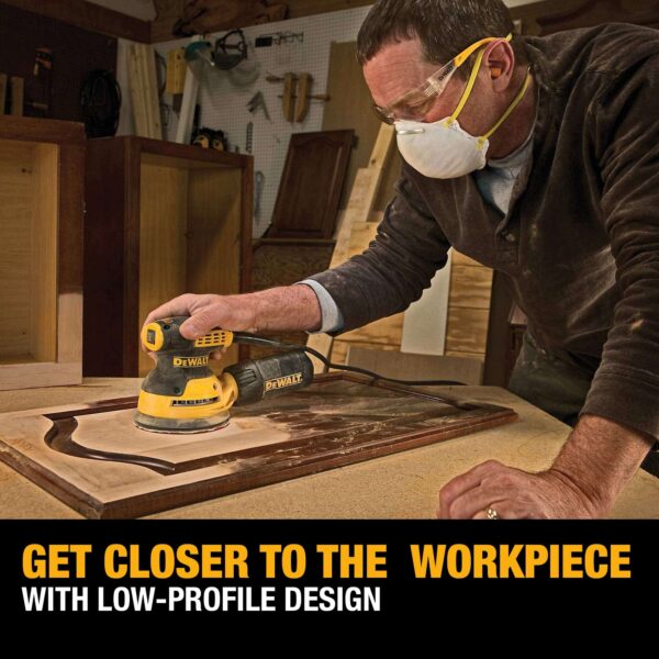 DWE6421K Orbital Sander Kit, 5 inch, 3 amp, Corded, 12,000 OPM - Image 2