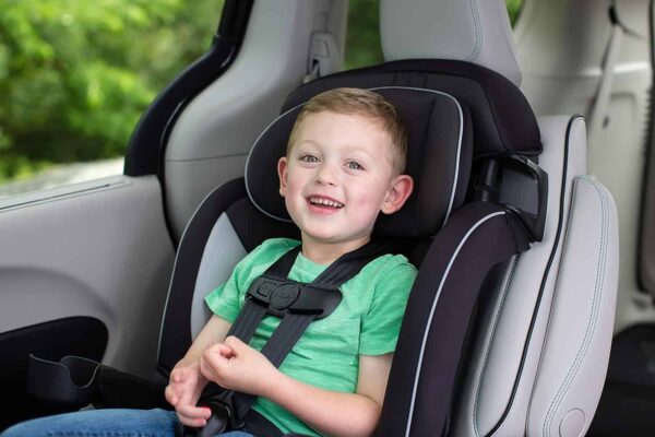 1st Grand 2-in-1 Booster Car Seat, Forward-Facing with Harness, 30-65 pounds and Belt-Positioning Booster, 40-120 pounds, Black Sparrow - Image 11