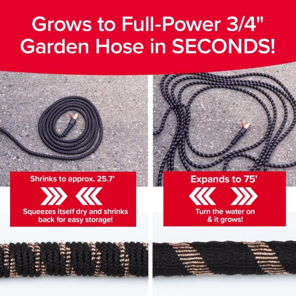 Pocket Hose Copper Bullet With Thumb Spray Nozzle AS-SEEN-ON-TV Expands to 75 ft - Image 8