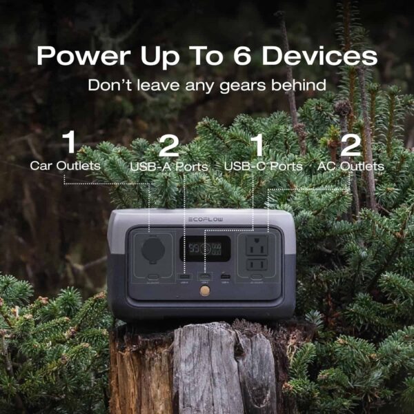 EF ECOFLOW RIVER 2 Portable Power Station, 256Wh LiFePO4 Battery - Image 6