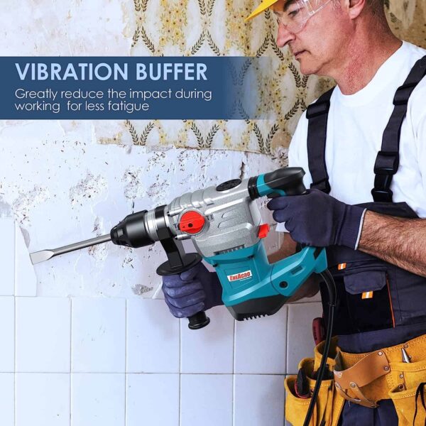 ENEACRO 1-1/4 Inch SDS-Plus 13 Amp Heavy Duty Rotary Hammer Drill - Image 5