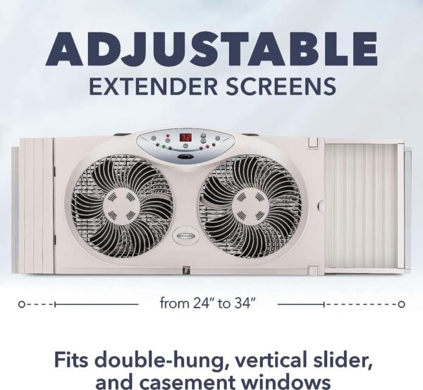 Bionaire 8.5  Digital Window Fan w/ Remote | Cool   Exhausts Air - Image 6