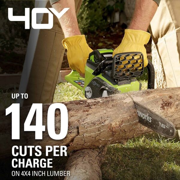 40V 16  Brushless Cordless Chainsaw, 4.0Ah Battery and Charger Included - Image 8