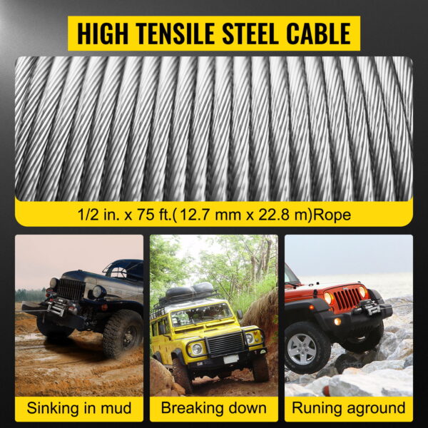 18000LBS Electric Winch 12V Steel Cable Off-road ATV UTV Truck Towing Trailer - Image 5