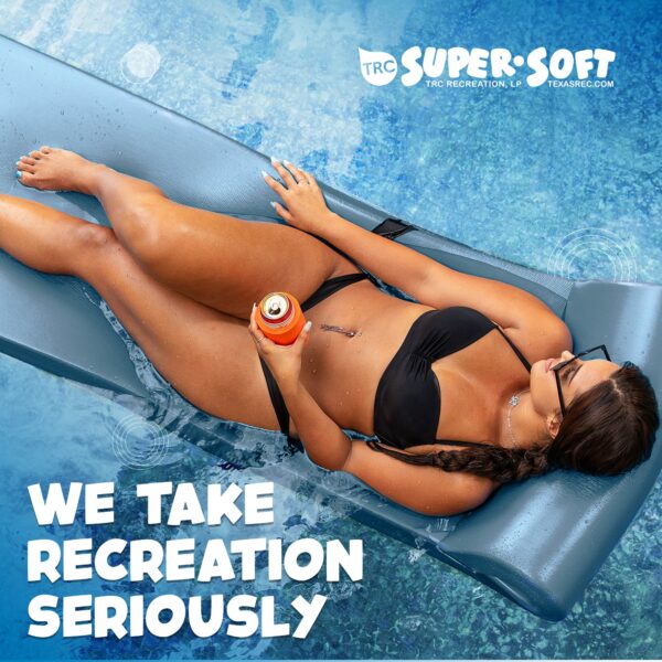 70 Inch Foam Raft Lounger Pool Float, Blue (2 Pack) - Image 5