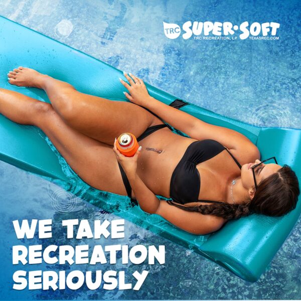 70 Inch Foam Raft Lounger Pool Float, Teal (2 Pack) - Image 4
