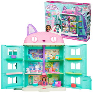 Gabby s Dollhouse, Purrfect Dollhouse 2-Foot Tall Playset with Sounds, 15 Pieces