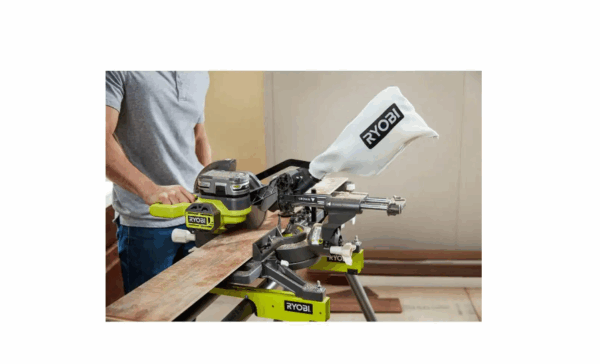 Miter Saw PBT01B-PBP004 ONE+ 18V Cordless 7-1/4 in. Sliding Compound with HIGH PERFORMANCE Lithium-Ion 4.0 Ah Battery - Image 9