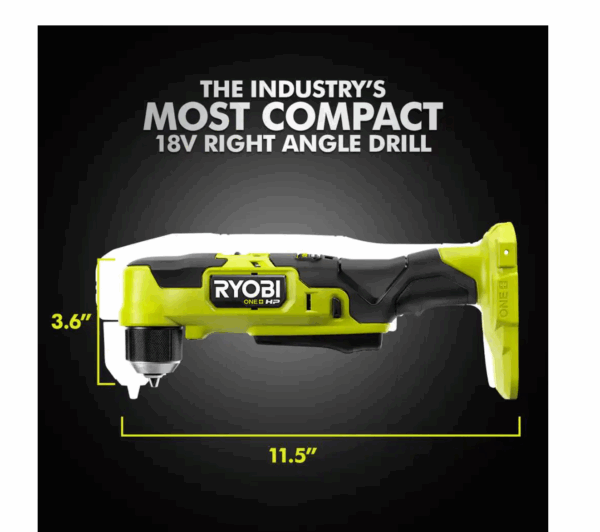 PSBRA02K ONE+ HP 18V Brushless Cordless Compact 3/8 in. Right Angle Drill Kit with (1) 1.5 Ah Battery and 18V Charger - Image 10