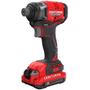 V20 1/4 in. Cordless Brushless Impact Driver Kit (Battery   Charger)