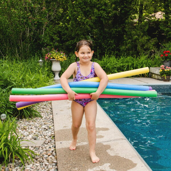 Swim Noodle 35 Pack Pool Noodles, Red, Blue, Green, Purple, Yellow Foam, 4.5 Feet - Image 2