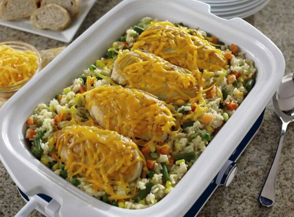 Crock-Pot 3.5 Quart Casserole Slow Cooker   Manual, Food Warmer, Navy Blue (SCCPCCM350-BL) - Image 8