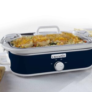 Crock-Pot 3.5 Quart Casserole Slow Cooker   Manual, Food Warmer, Navy Blue (SCCPCCM350-BL)