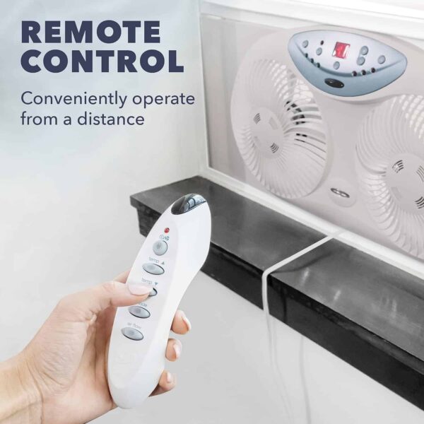 Bionaire 8.5  Digital Window Fan w/ Remote | Cool   Exhausts Air - Image 5