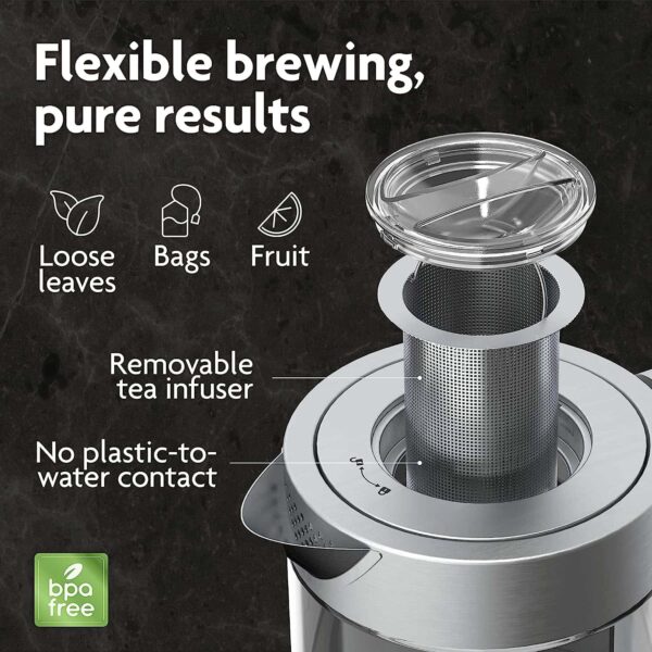 Vianté Hot Tea Maker Electric Glass Kettle, 1.5 Liters capacity. - Image 3