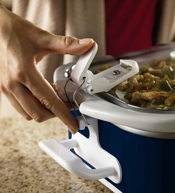 Crock-Pot 3.5 Quart Casserole Slow Cooker   Manual, Food Warmer, Navy Blue (SCCPCCM350-BL) - Image 4