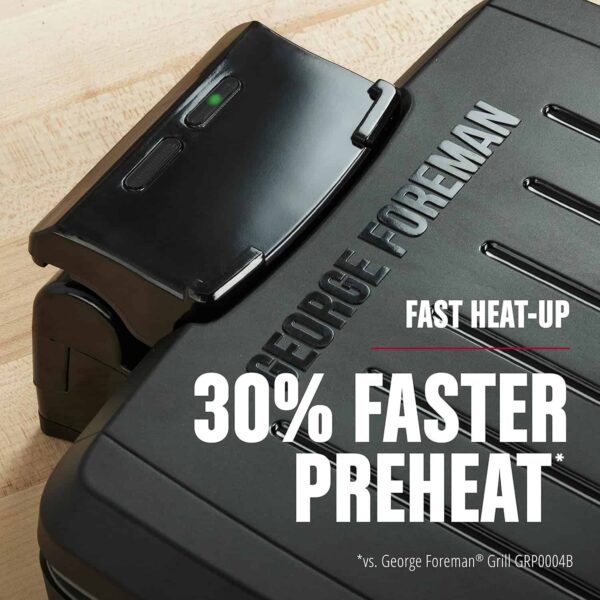 George Foreman Fully Submersible Grill, NEW Dishwasher Safe, Wash the Entire Grill, Easy-to-Clean Nonstick, Black/Grey - Image 4