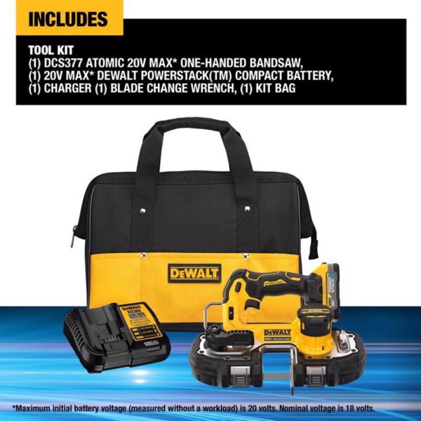 DeWalt 20V MAX ATOMIC Cordless Brushless Compact Band Saw Kit (Battery   Charger) - Image 6
