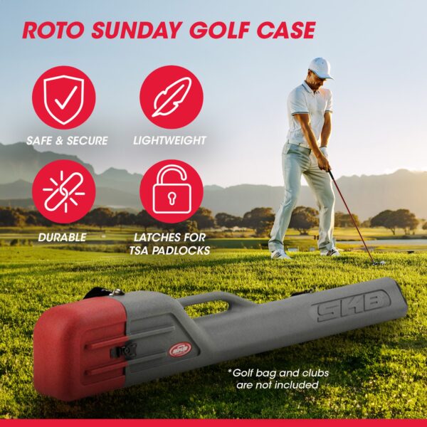 Lightweight Hard Plastic Golf Club Airline Travel Case - Image 4