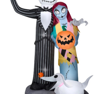 6?? Jack, Sally and Zero Nightmare Before Christmas Halloween Inflatable Decoration