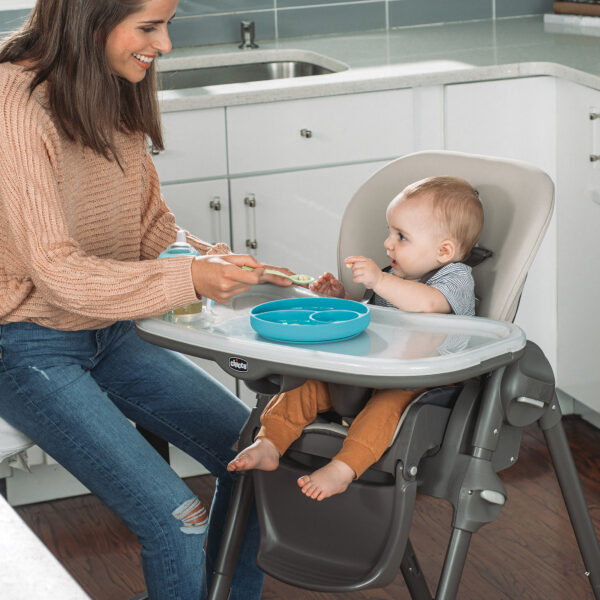 Polly Space-Saving Fold Easy Clean Highchair   Taupe (Beige) - Image 6