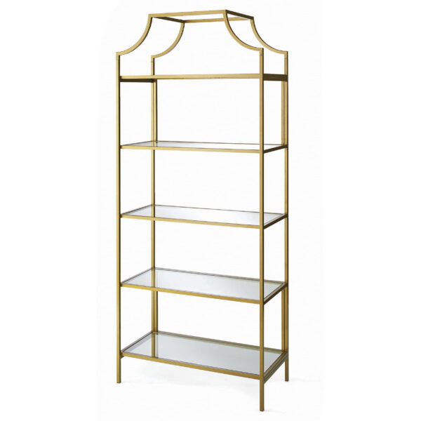 Better Homes   Gardens 71  Nola 5 Tier Etagere Bookcase, Gold Finish - Image 10