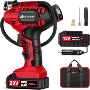 Tire Inflator Portable Air Compressor, 20V Cordless Car Tire Pump